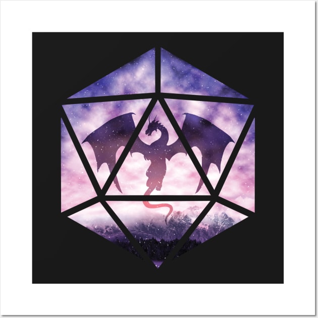 Purple Dragon D20 Wall Art by MaratusFunk